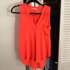 Lush neon coral draped tank